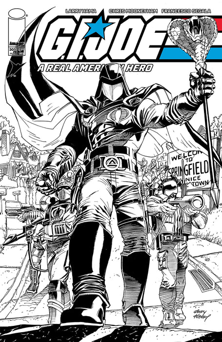 GI JOE A REAL AMERICAN HERO #305 CVR B ANDY KUBERT B&W VARIANT Skybound (2024)