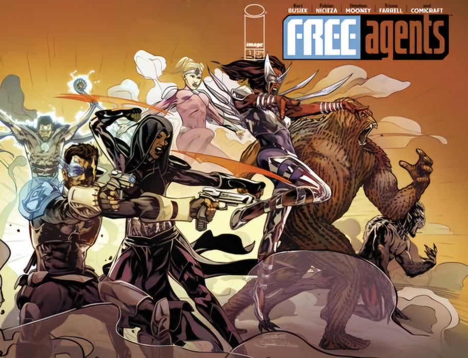 FREE AGENTS #1 CVR A STEPHEN MOONEY WRAPAROUND IN STORE 7/3/2024