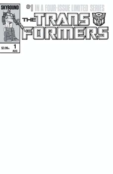 TRANSFORMERS #1 40TH ANNIVERSARY EDITION (ONE SHOT) CVR C BLANK SKETCH VARIANT IN STORE 8/28/2024