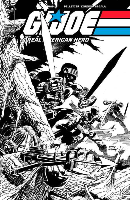 GI JOE A REAL AMERICAN HERO #309 CVR B ANDY KUBERT B&W VARIANT IN STORE 8/21/2024