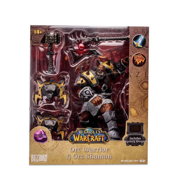 World of Warcraft Wave 1 Orc Warrior Shaman Epic 1:12 Scale Posed Figure