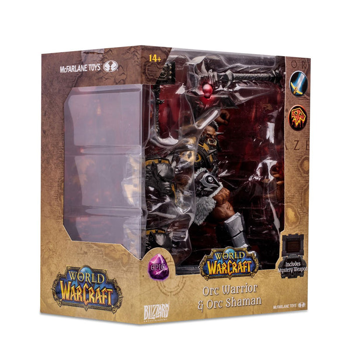 World of Warcraft Wave 1 Orc Warrior Shaman Epic 1:12 Scale Posed Figure