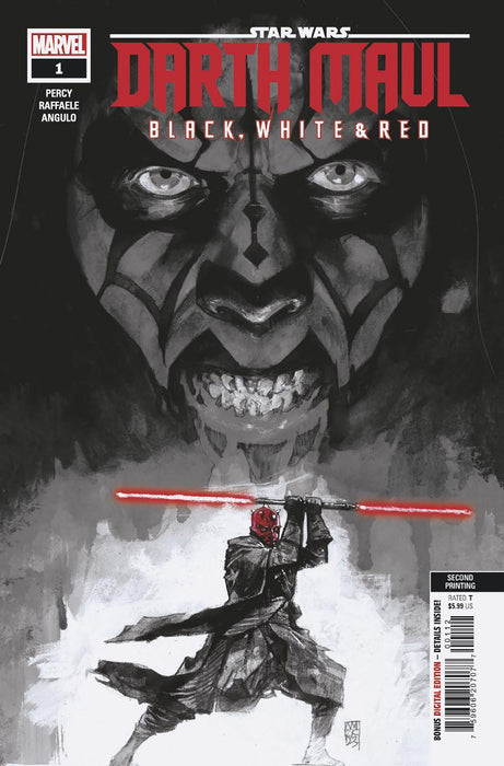 STAR WARS: DARTH MAUL - BLACK, WHITE & RED #1 ALEX MALEEV 2ND PRINT VARIANT Marvel Comics (2024)